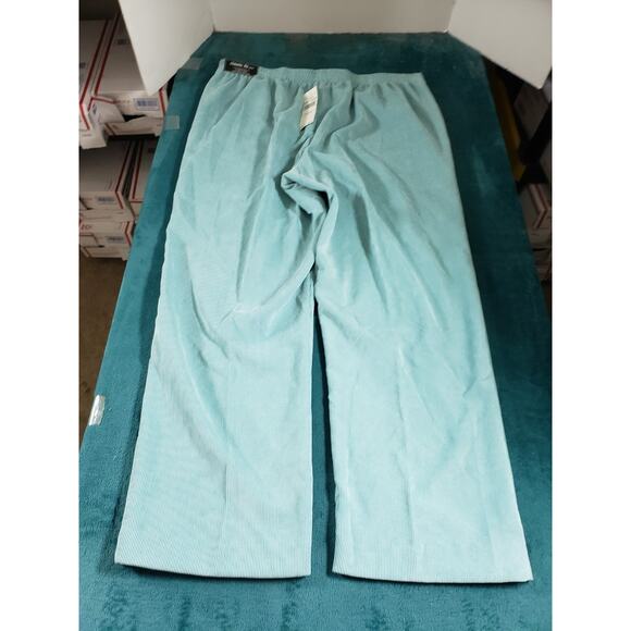 Alfred Dunner Pants Size 20 Womens Green Pull On Corduroy Stretch Ladies NWT - Picture 9 of 12